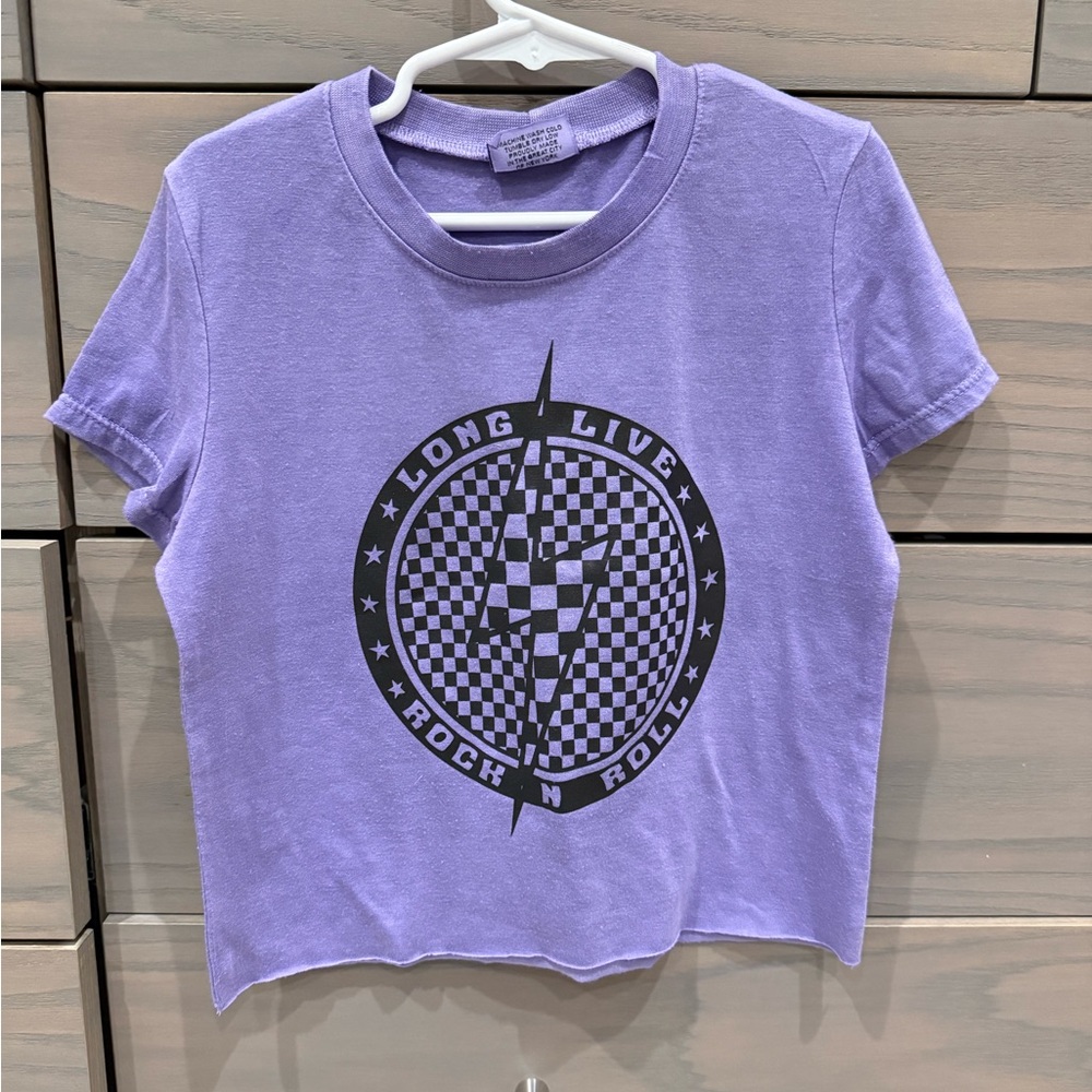 FIREHOUSE Purple and Black Rock N Roll T Shirt  Size Girls XS